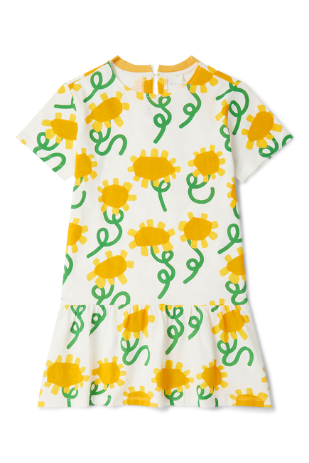 Kids Sunflower Cotton Dress